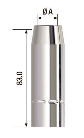 Fubag Газовое сопло D= 19 мм FB 400 (5 шт.) FB400.N.19.0 Аксессуары к горелкам TIG, MIG/MAG фото, изображение