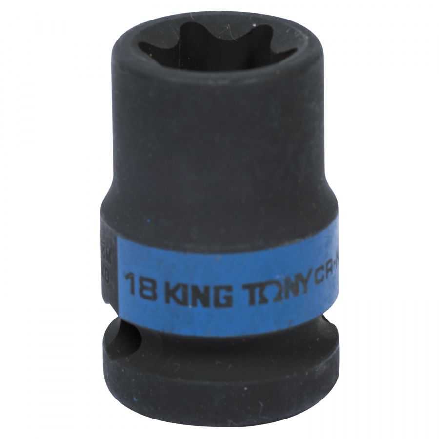 Головка торцевая ударная TORX Е-стандарт 1/2", E18, L = 38 мм KING TONY 457518M Торцевые головки ударные фото, изображение