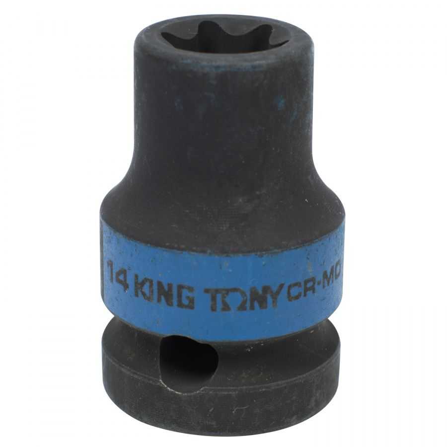 Головка торцевая ударная TORX Е-стандарт 1/2", E14, L = 38 мм KING TONY 457514M Торцевые головки ударные фото, изображение